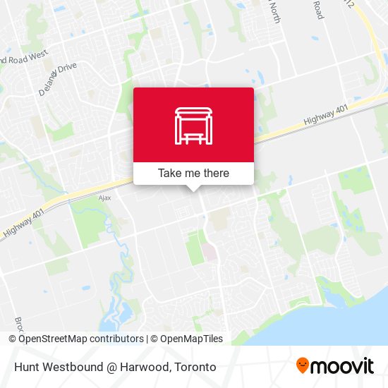 Hunt Westbound @ Harwood map