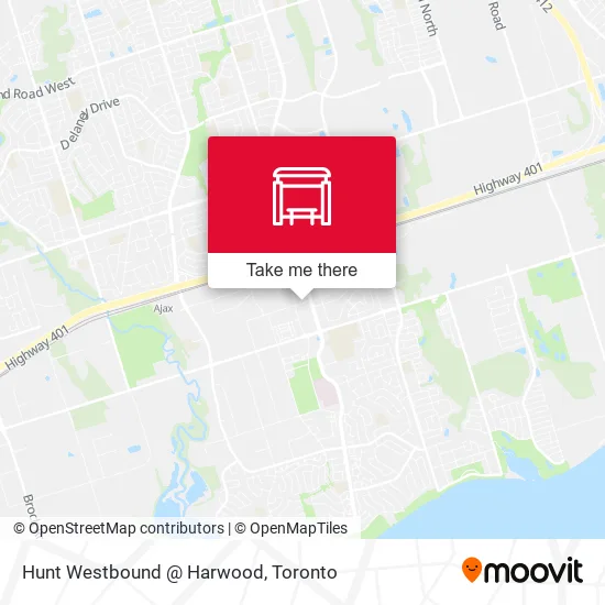 Hunt Westbound @ Harwood map