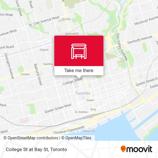 College St at Bay St map