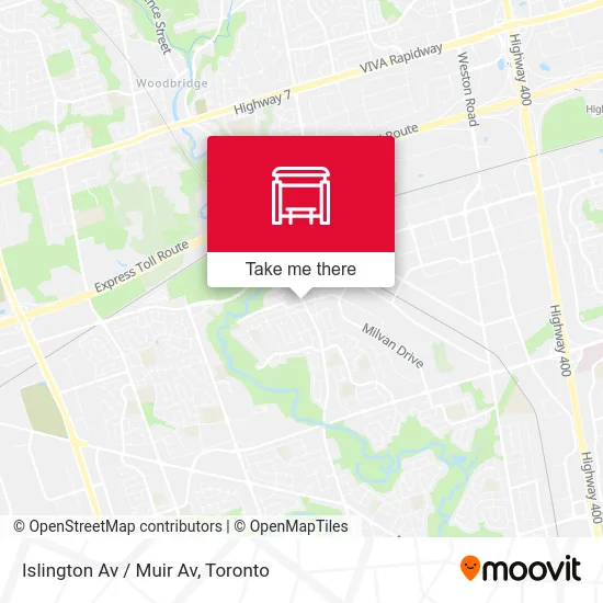 Islington Av / Muir Av map