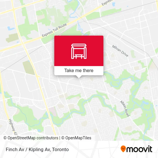Finch Av / Kipling Av map