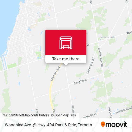 Woodbine Ave. @ Hwy. 404 Park & Ride map