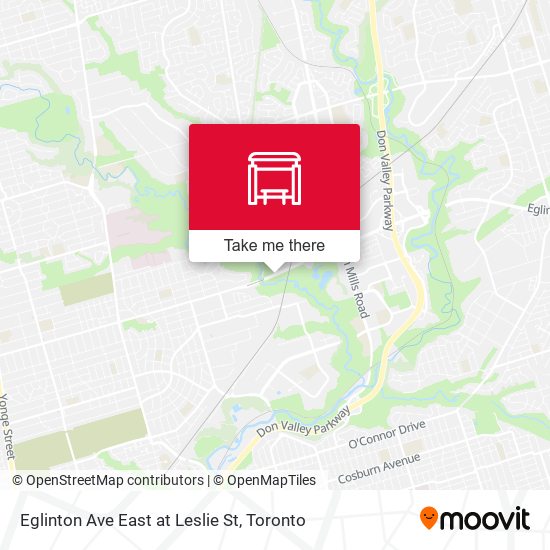 Eglinton Ave East at Leslie St map