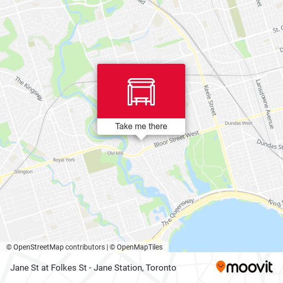 Jane St at Folkes St - Jane Station map
