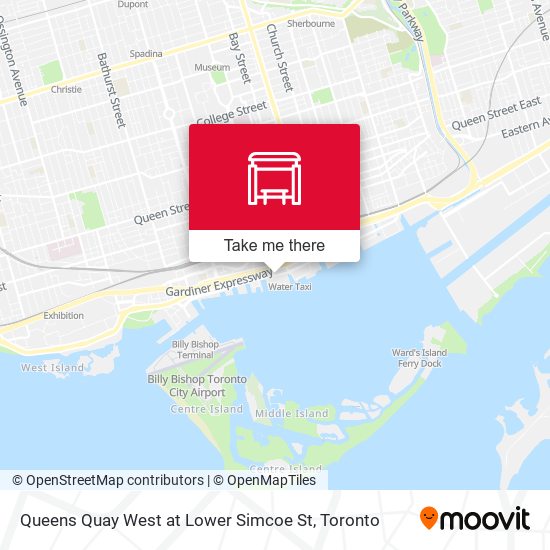 Queens Quay West at Lower Simcoe St map