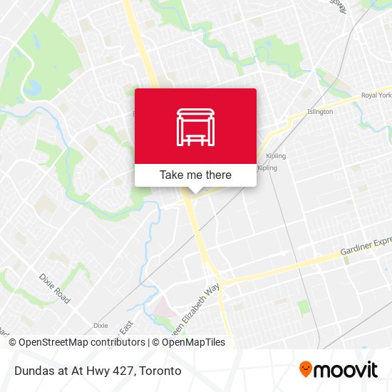 Dundas at At Hwy 427 map