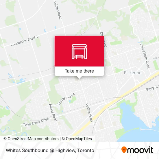 Whites Southbound @ Highview map