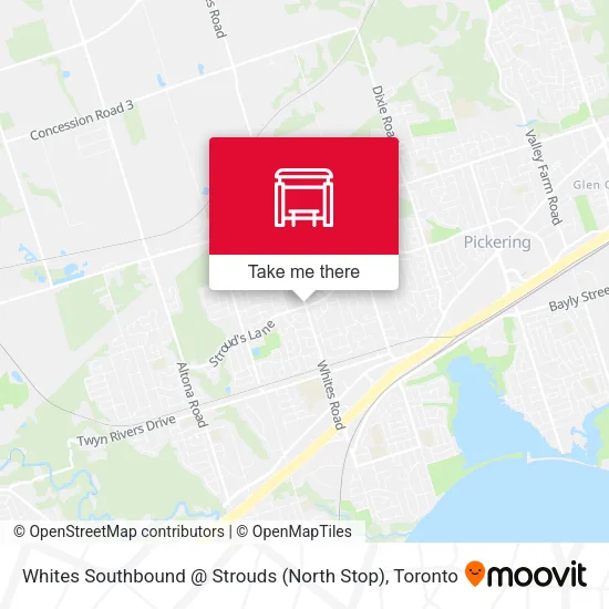 Whites Southbound @ Strouds (North Stop) map