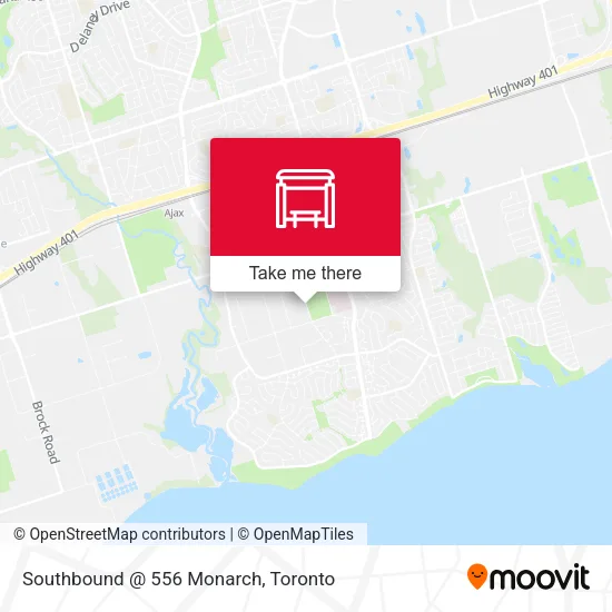 Southbound @ 556 Monarch map