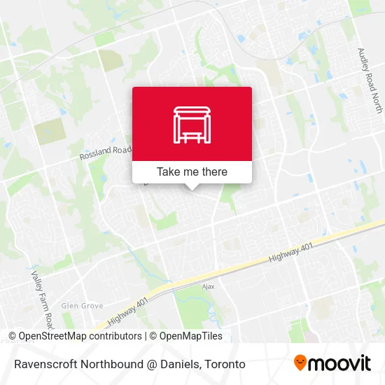 Ravenscroft Northbound @ Daniels map
