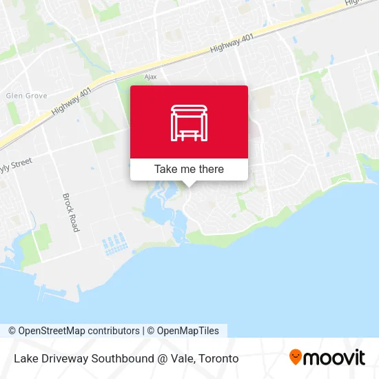 Lake Driveway Southbound @ Vale map