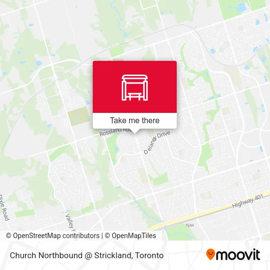 Church Northbound @ Strickland map