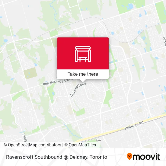 Ravenscroft Southbound @ Delaney map