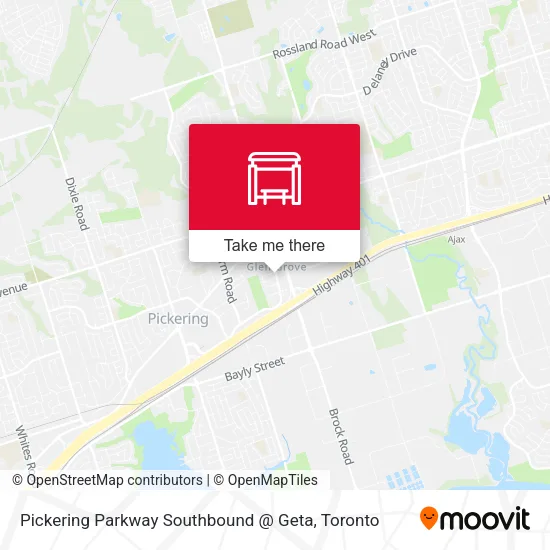 Pickering Parkway Southbound @ Geta plan