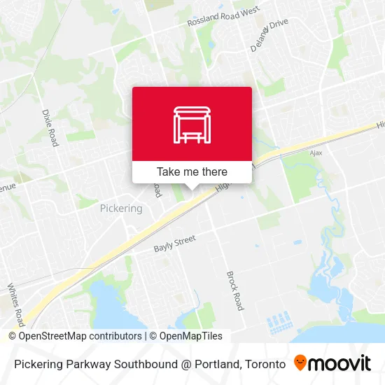 Pickering Parkway Southbound @ Portland map