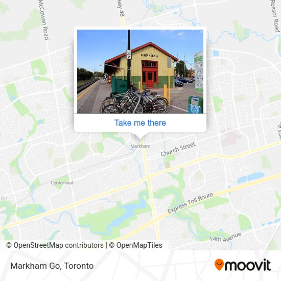 Markham Go map