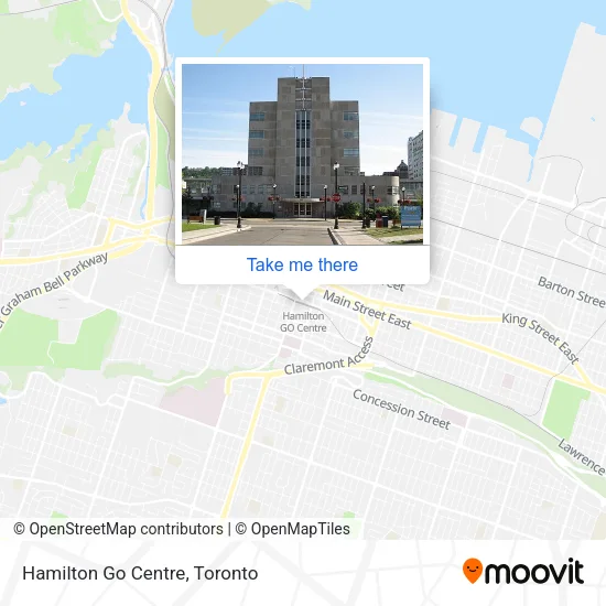 Hamilton Go Centre map