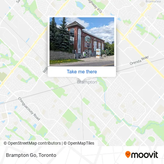 Brampton Go map