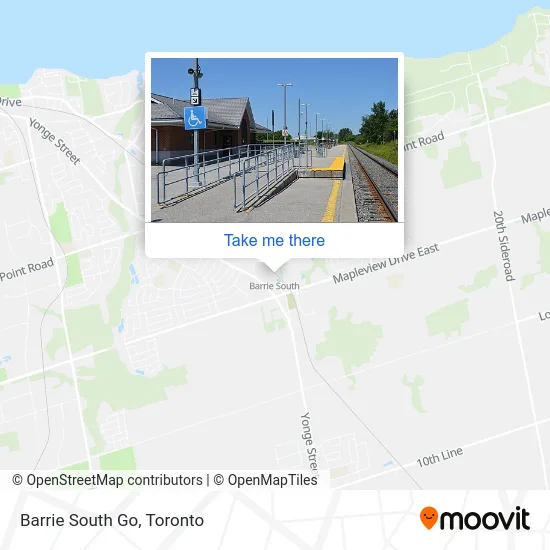 Barrie South Go map