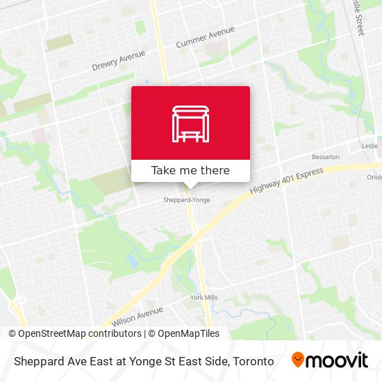 Sheppard Ave East at Yonge St East Side map