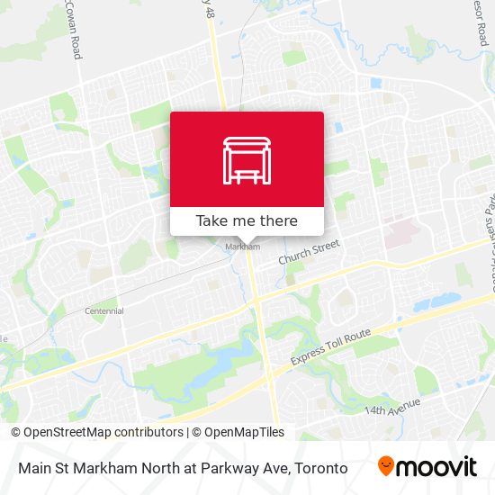 Main St Markham North at Parkway Ave map