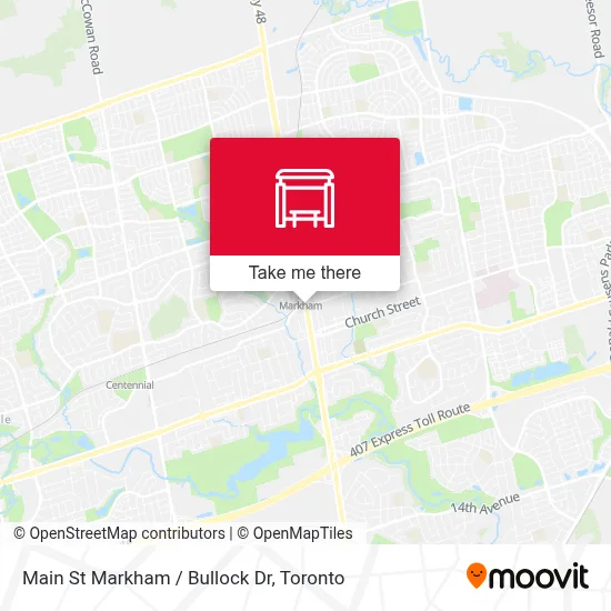 Main St Markham  / Bullock Dr map