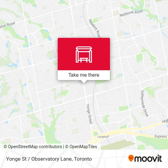 Yonge St / Observatory Lane map