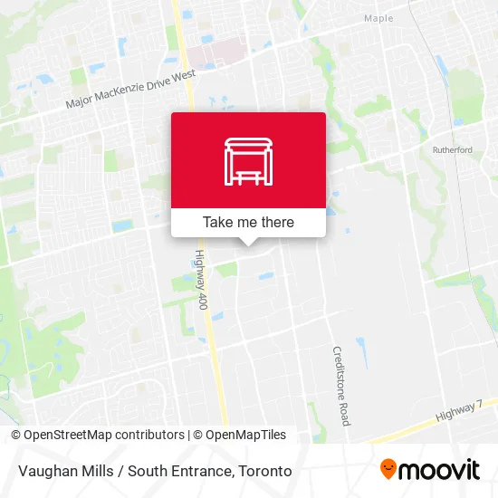 Vaughan Mills / South Entrance map