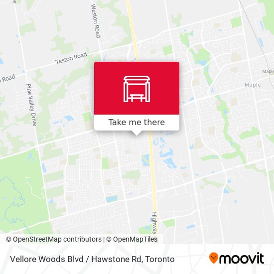 Vellore Woods Blvd / Hawstone Rd map