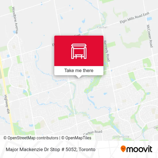 Major Mackenzie Dr Stop # 5052 map