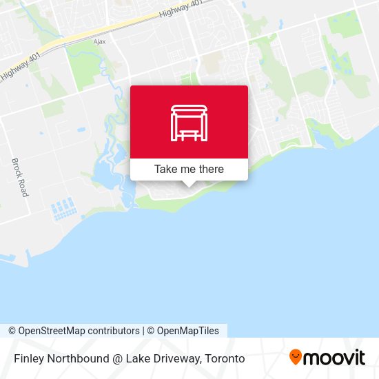 Finley Northbound @ Lake Driveway map