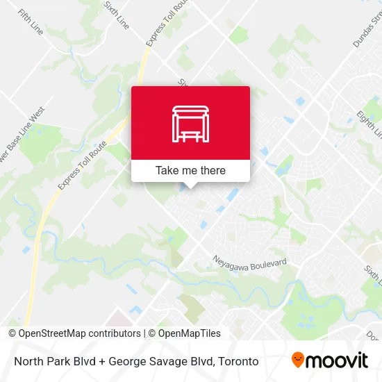 North Park Blvd + George Savage Blvd map