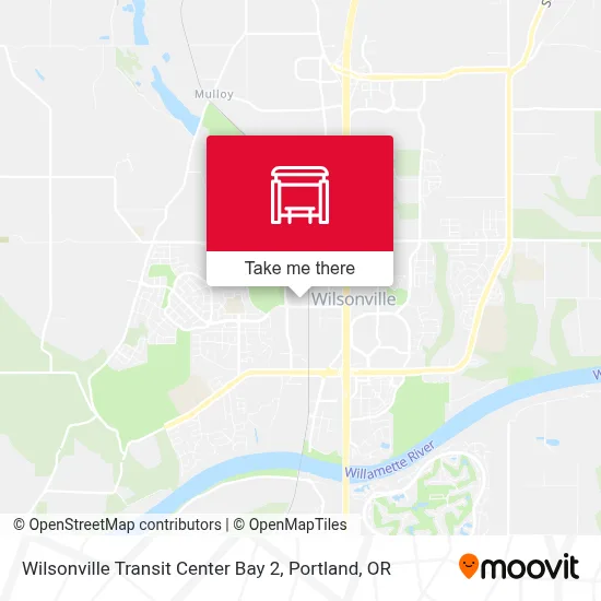 Wilsonville Transit Center Bay 2 map