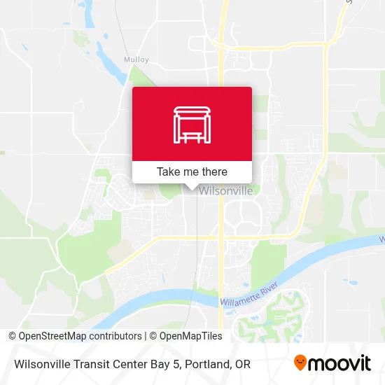 Wilsonville Transit Center Bay 5 map