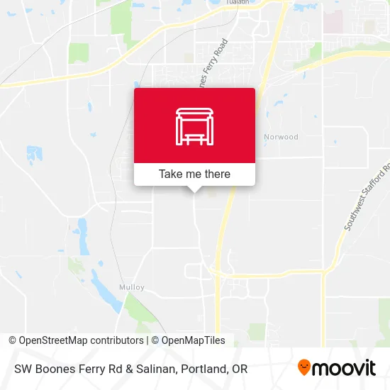 SW Boones Ferry Rd & Salinan map