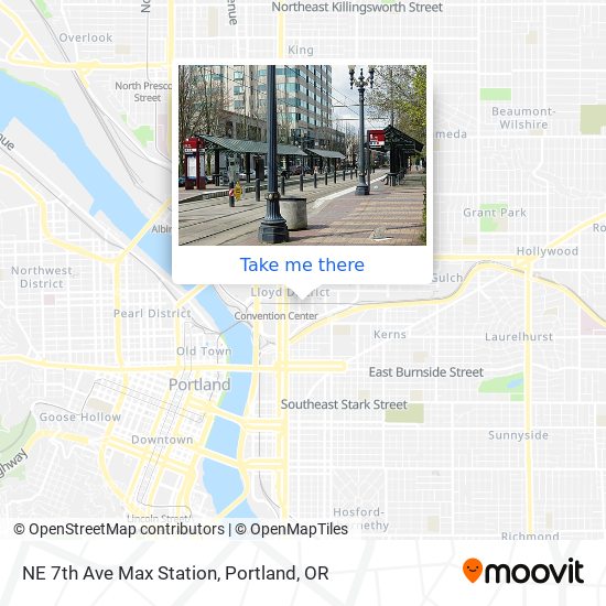 NE 7th Ave Max Station map