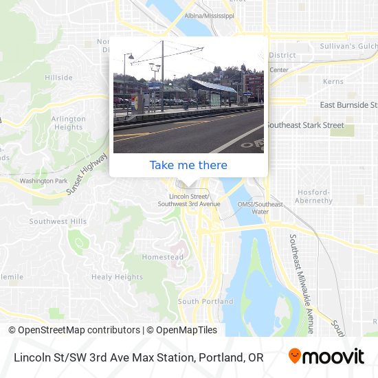 Lincoln St / SW 3rd Ave Max Station map