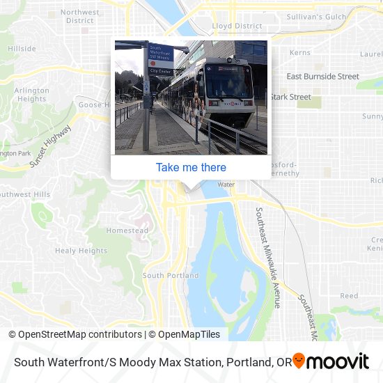 Mapa de South Waterfront / S Moody Max Station