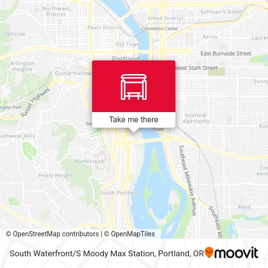 Mapa de South Waterfront / S Moody Max Station