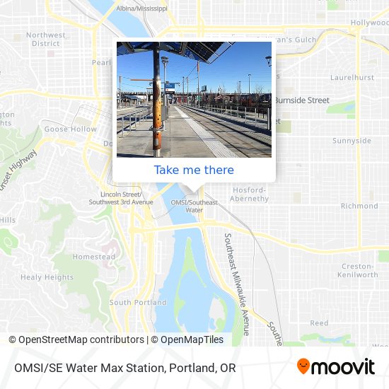 OMSI/SE Water Max Station map