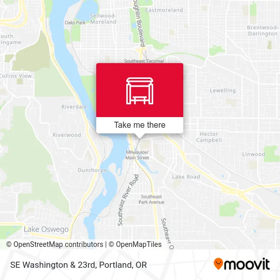 SE Washington & 23rd map