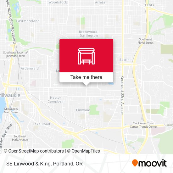 SE Linwood & King map