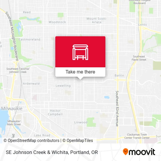 Mapa de SE Johnson Creek & Wichita