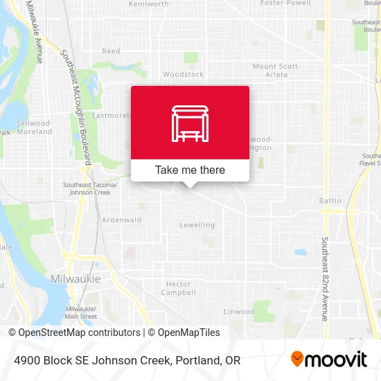 4900 Block SE Johnson Creek map