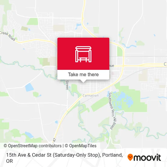15th Ave & Cedar St (Saturday-Only Stop) map