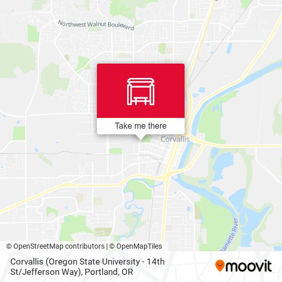 Corvallis (Oregon State University - 14th St / Jefferson Way) map