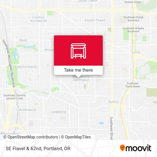 Mapa de SE Flavel & 62nd
