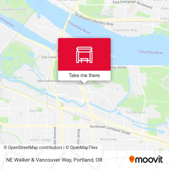 NE Walker & Vancouver Way map