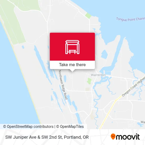 SW Juniper Ave & SW 2nd St map