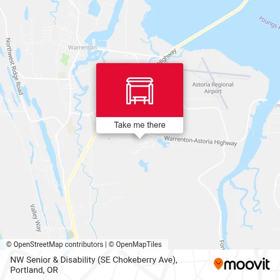 NW Senior & Disability (SE Chokeberry Ave) map